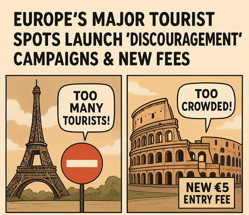Europe’s Major Tourist Spots Launch “Discouragement” Campaigns & New Fees